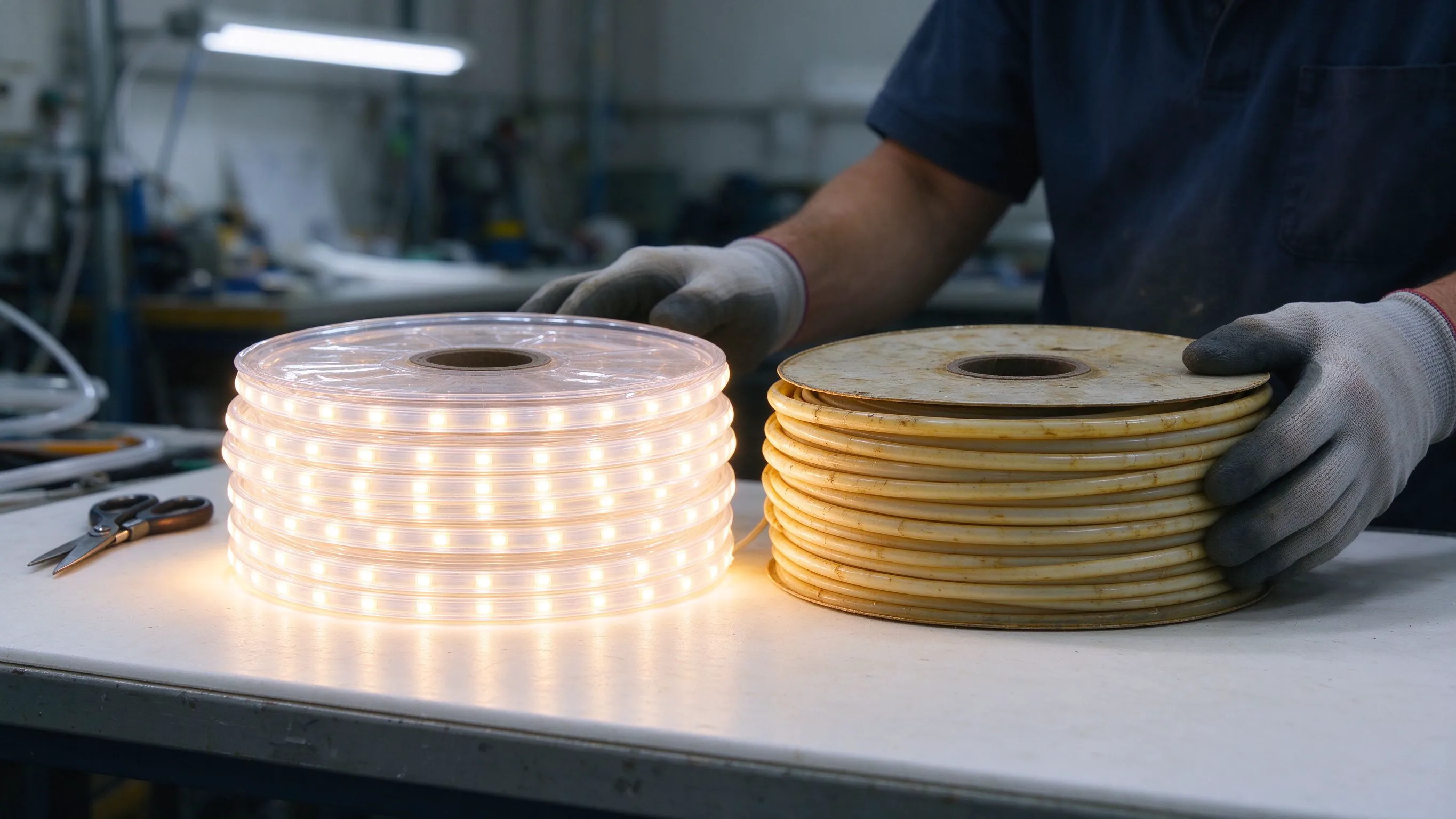 Why Some Neon Tubes Yellow and Others Don't: The PET Film Difference