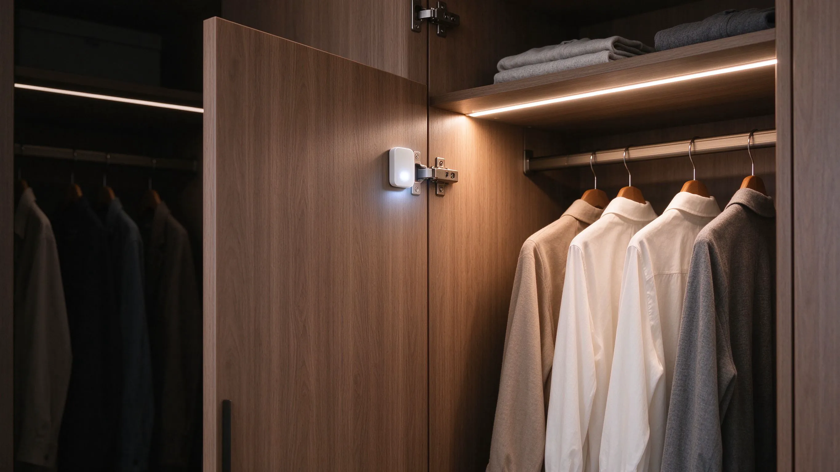 Wireless Door Sensors for Wardrobe and Cabinet Auto-Light