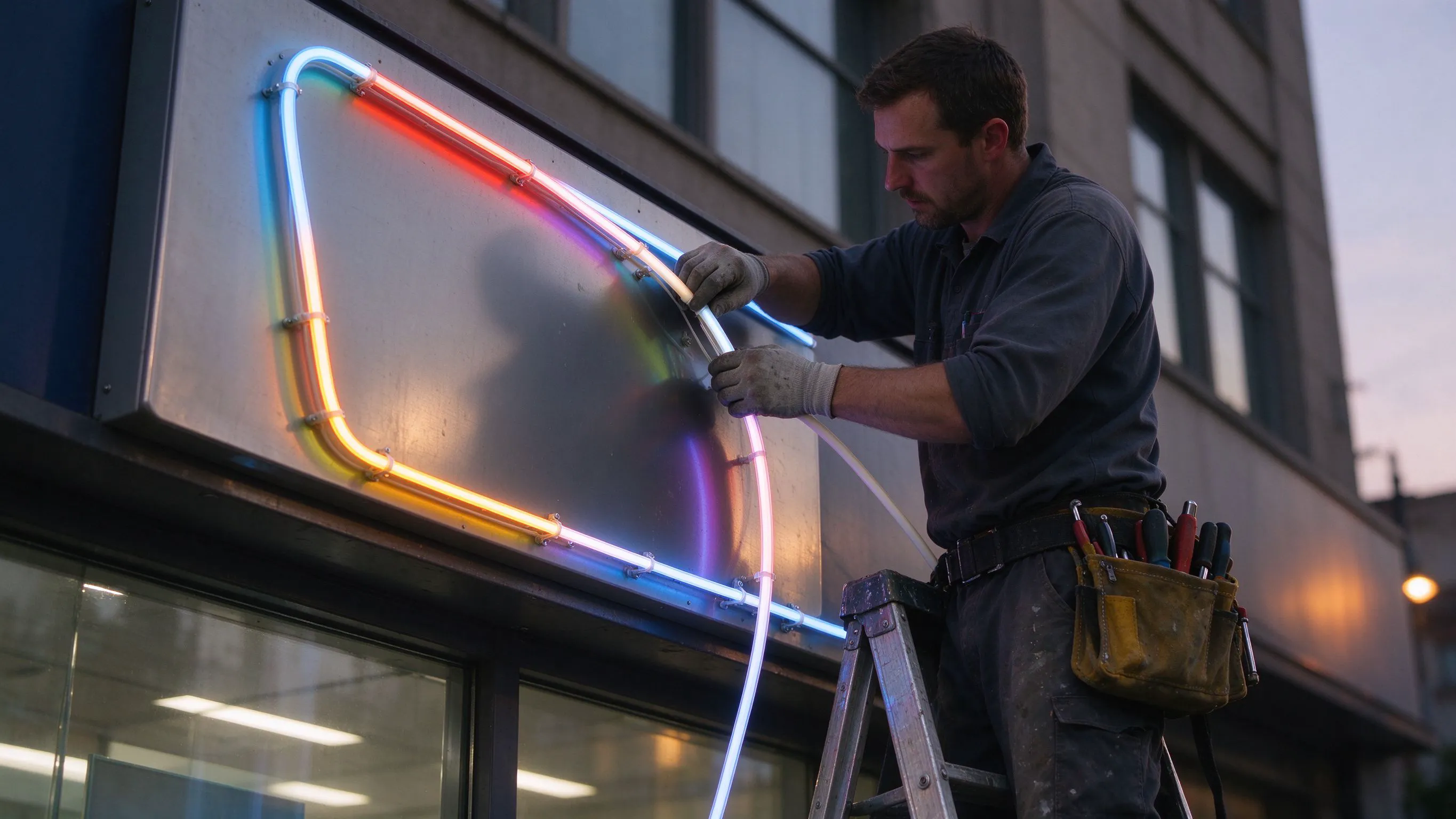 How to Re-thread a Neon Tube Sleeve on an Existing Sign
