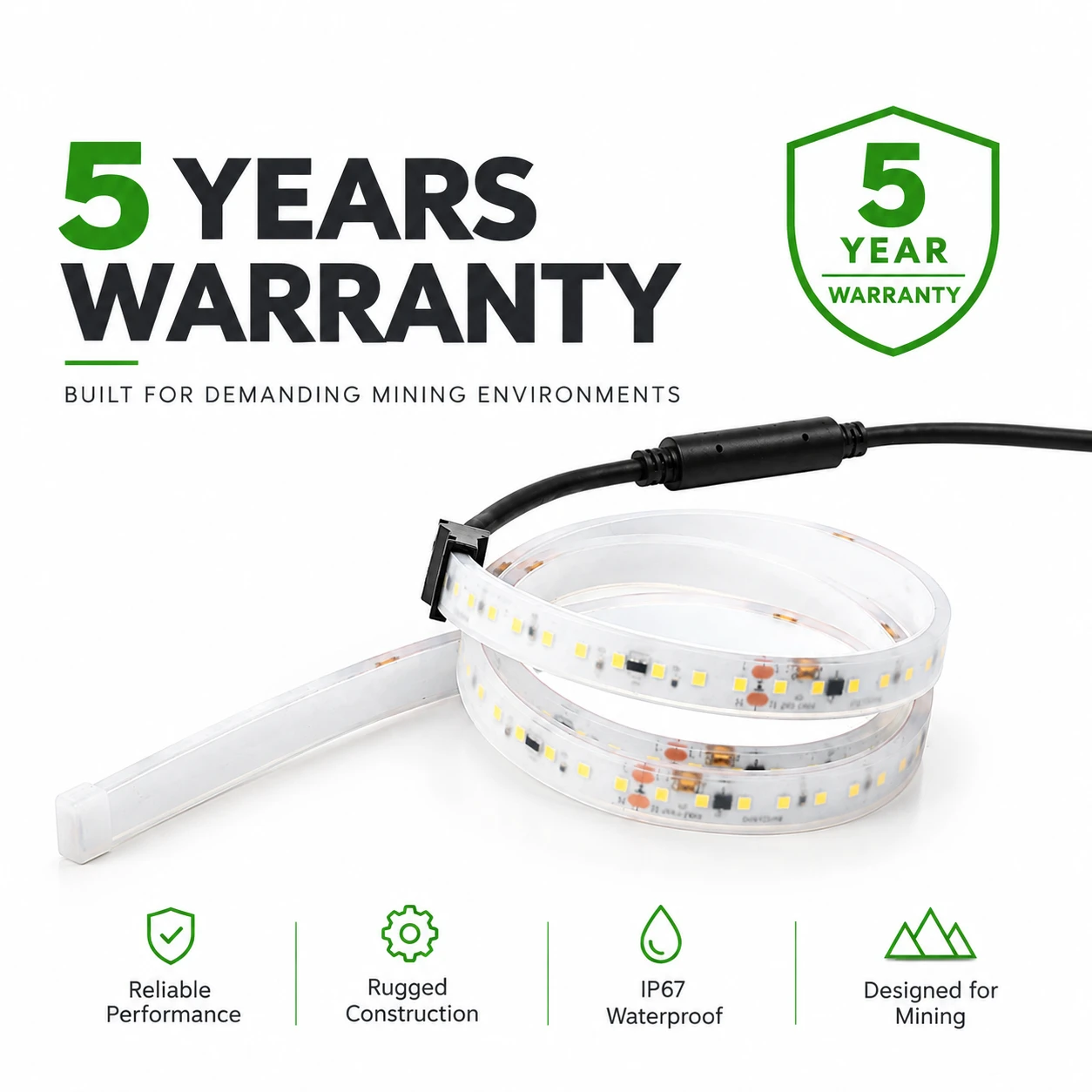 5-year warranty high-voltage mining LED strip light