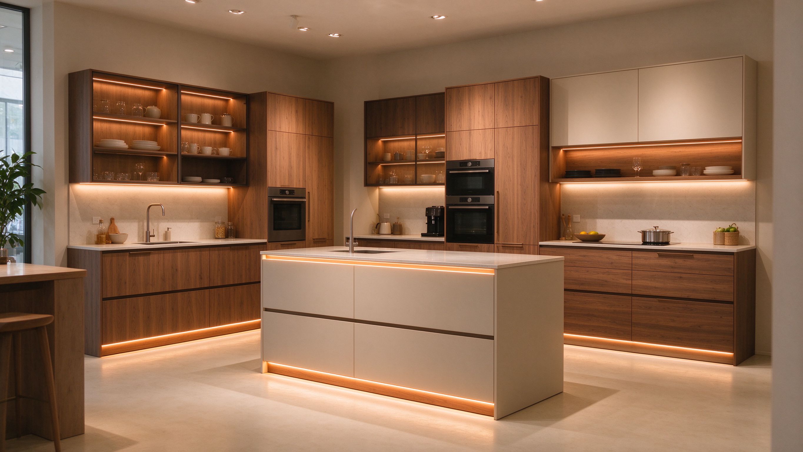 LED Strip Lighting for Kitchen Showrooms: Under-Cabinet & Toe-Kick Setup