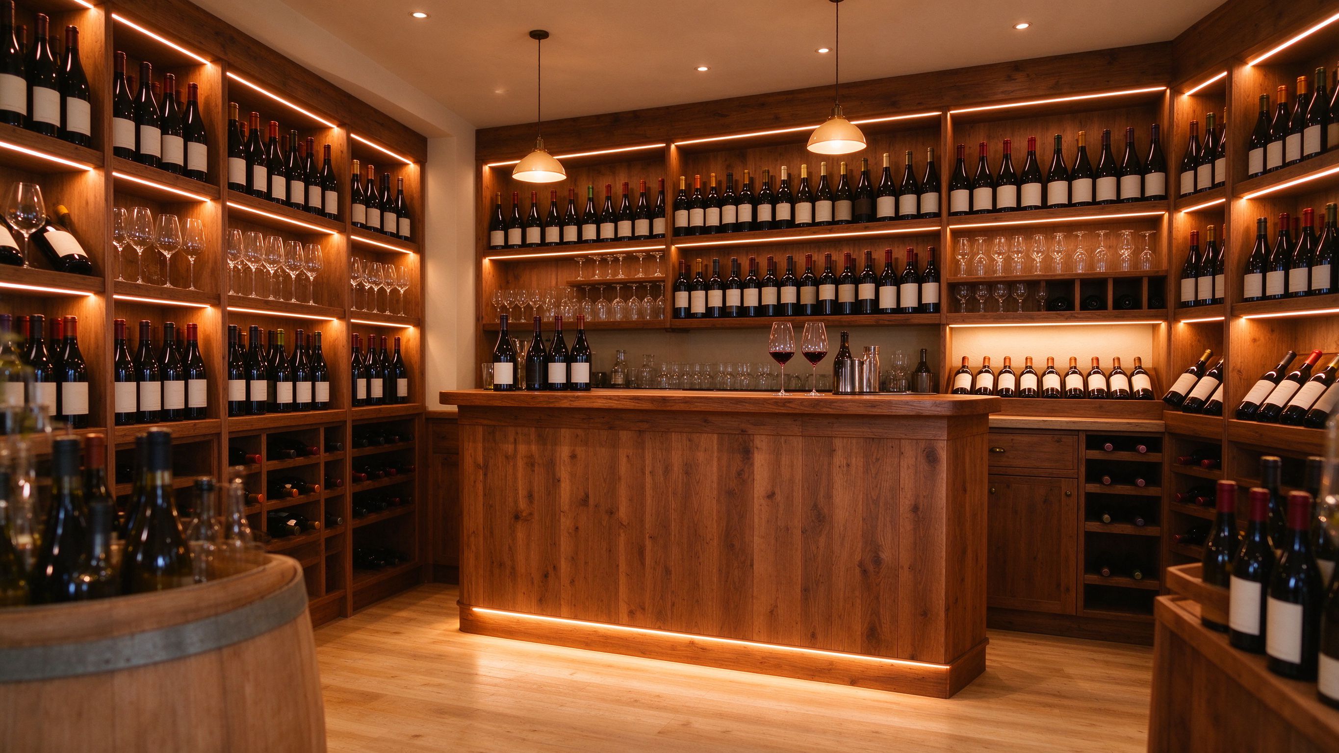 LED Strip Lighting for Tasting Rooms: Warm, Inviting Winery Setup