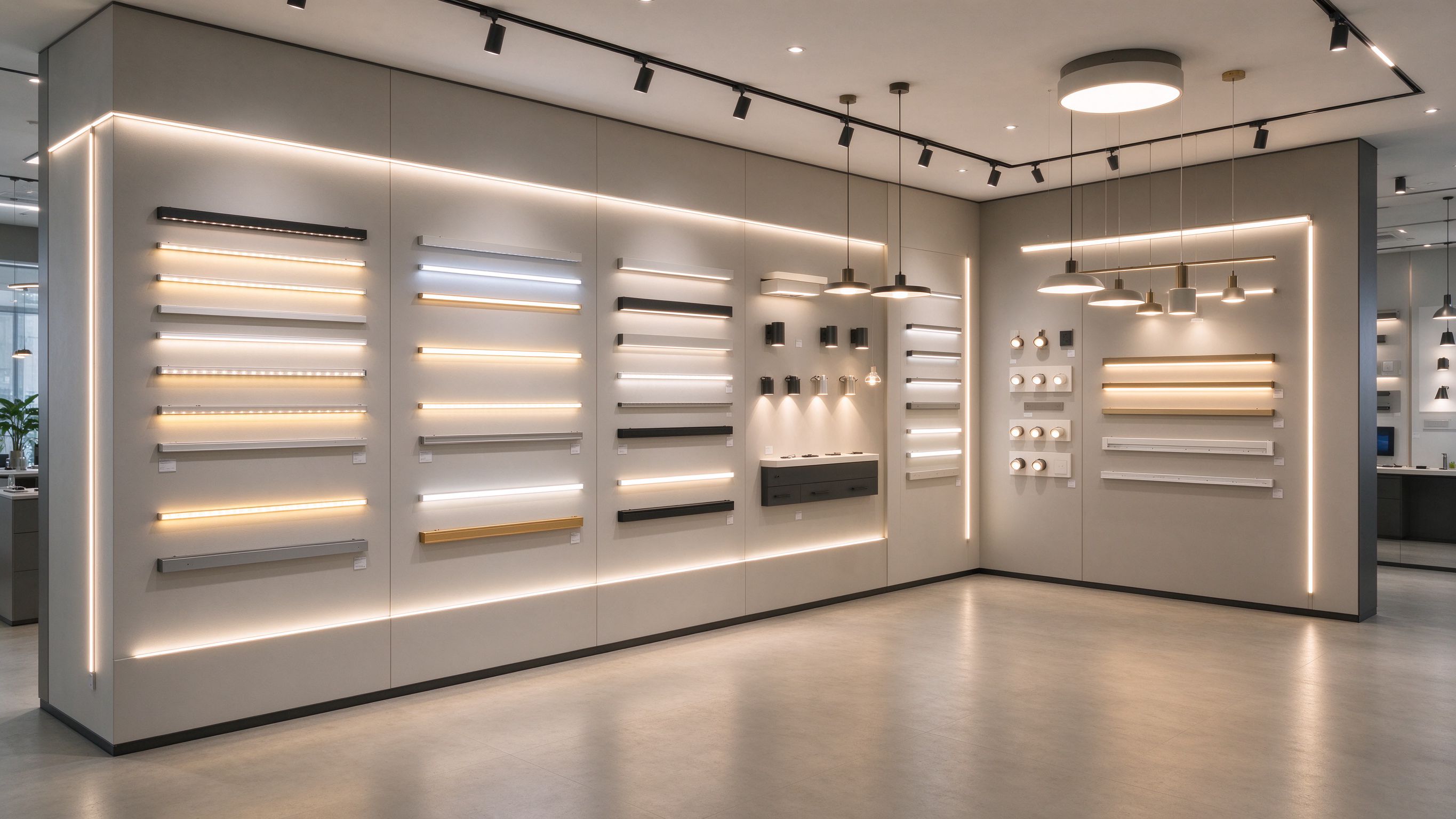 LED Strip Lighting for Lighting Showrooms: Live Linear Display Setup